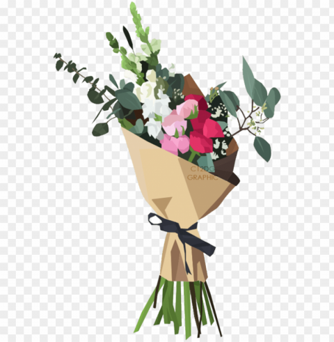 bouquet of flowers background - flower bouquet vector PNG Image with Transparent Isolation