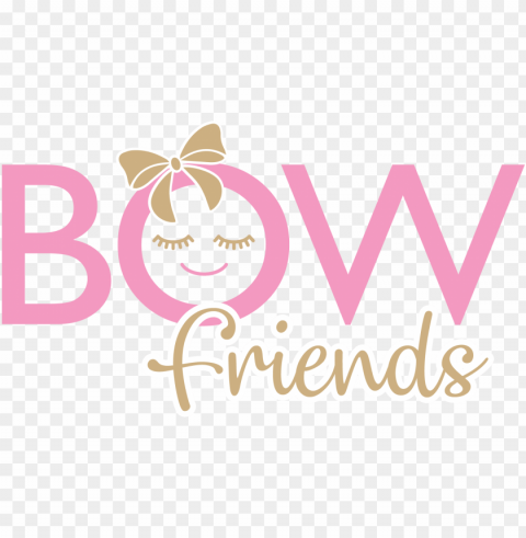 bow friends logo - cartoo Isolated Element in HighQuality PNG