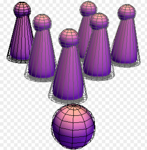 bowling pinsbowling ball - illustratio Transparent Background PNG Isolated Pattern