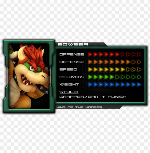 bowser's frame data 1 - amiibo super smash bros series figure koopa PNG with Isolated Object