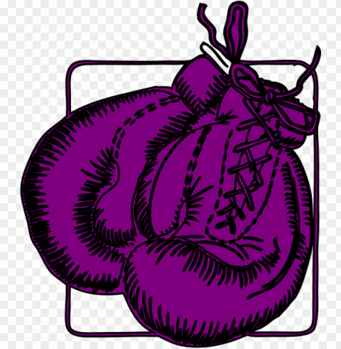 boxer clipart box glove - purple boxing glove Transparent Cutout PNG Isolated Element