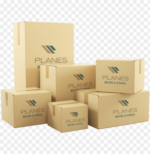 boxes - planes companies Isolated Design Element in Transparent PNG