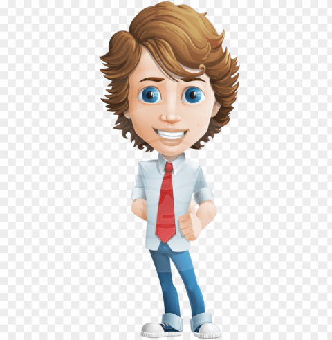 boy cartoon character vector pack - same character different poses Isolated Item in Transparent PNG Format