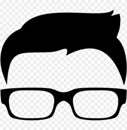 boy eye glasses hair hipster icon male man - glasses frames clip art PNG images for merchandise