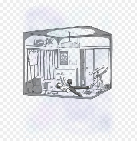 boy in room looking at sky - illustrations by taki Isolated Object in HighQuality Transparent PNG