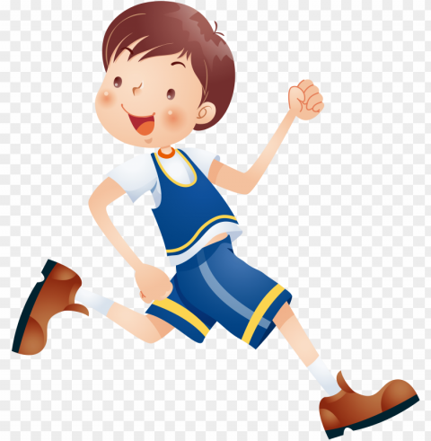 boy running vector library library - run cartoon Clear Background PNG Isolated Design