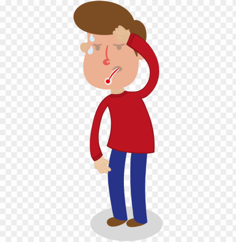 boy sick - sick cartoon transparent PNG photo with transparency