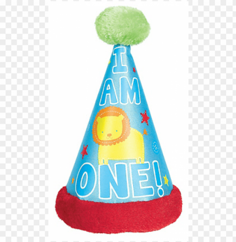 boy's 1st birthday nov - wild at one boy's 1st birthday deluxe party hat supplies PNG without watermark free