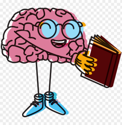 brain clipart - brain reading a book PNG images with no limitations