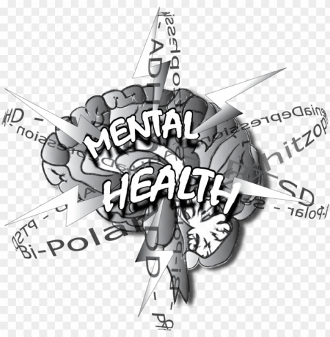 brain clipart mental health - art brain mental health Isolated Subject on HighQuality PNG