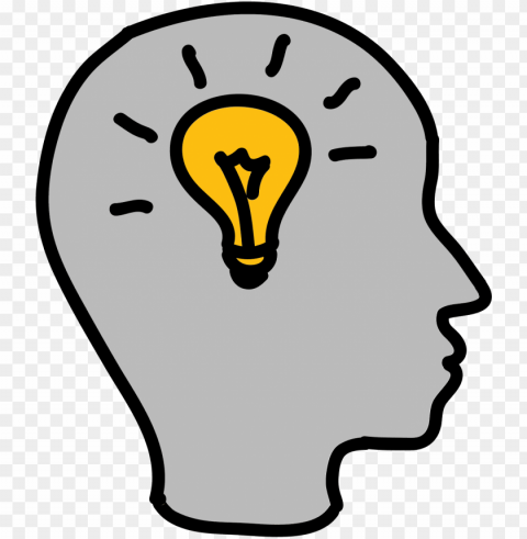 brainstorm skill icon - brain light bulb clip art PNG files with no backdrop required