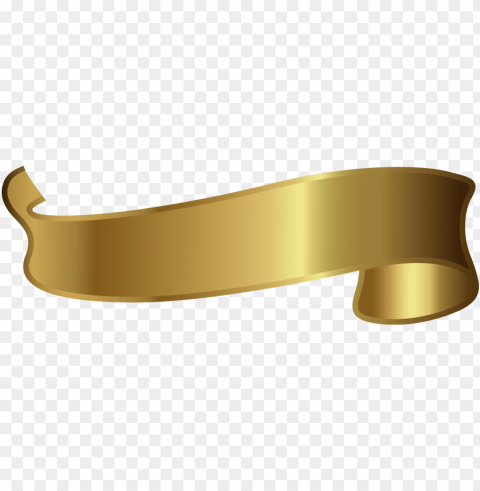 brass material angle font - gold ribbon vector PNG isolated