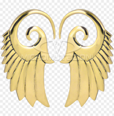 brass wings spiral hooks ear - italy PNG images free download transparent background