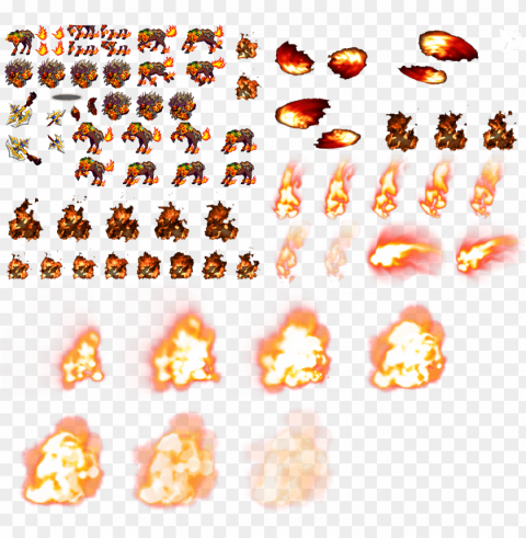 brave frontier fire sprite sheets - pixelated fire sprite sheet Transparent pics PNG transparent with Clear Background ID 3ed704ea