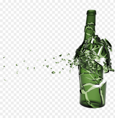breaking conventions - broken beer bottle PNG Image with Clear Background Isolated