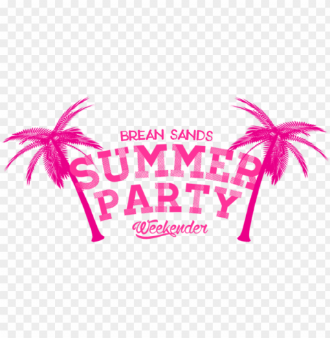 brean sands summer party weekender line up - palm tree background Isolated Element on Transparent PNG PNG transparent with Clear Background ID edd80ec0