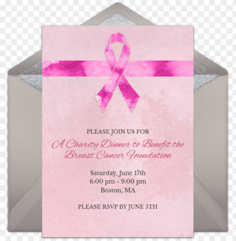 breast cancer awareness online invitation - paper ba PNG files with transparent elements wide collection