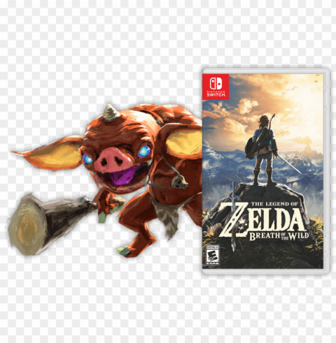 breath of the wild's box art - nintendo the legend of zelda breath Clean Background Isolated PNG Image