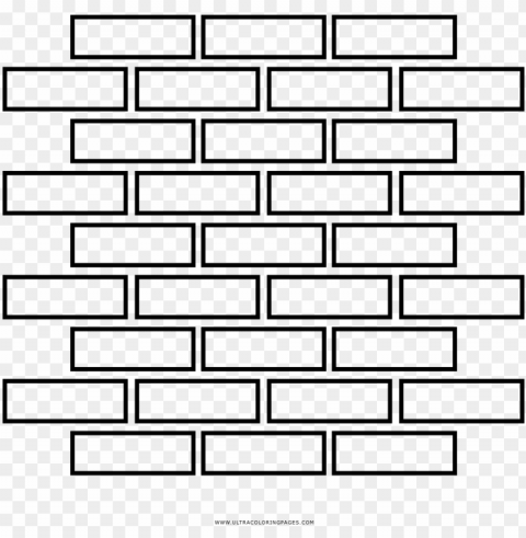 brick wall coloring page - brick Transparent PNG Isolated Object with Detail
