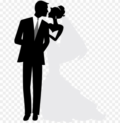 bride and groom Isolated Character on Transparent PNG