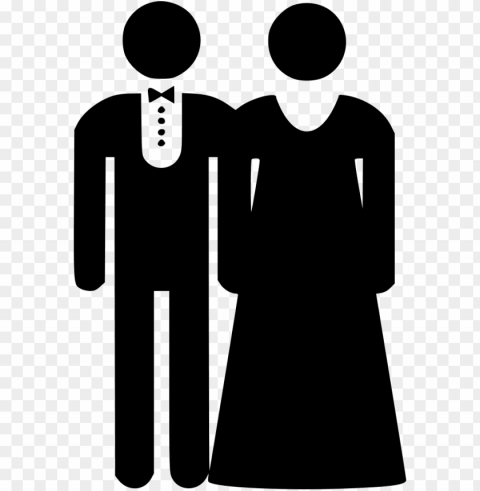 bride couple groom marriage comments - bride and groom icon black PNG files with transparent canvas collection