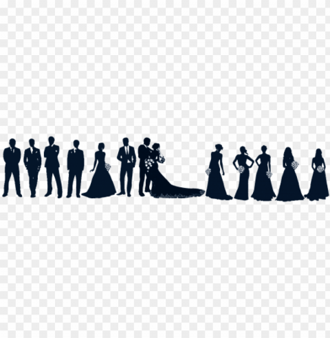 bridesmaid clipart - bride and groom silhouette cli PNG for digital art