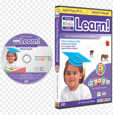 British English Dvd Case - Your Baby Can Learn Special Edition 4-level Kit Isolated Icon In HighQuality Transparent PNG