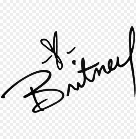 britney spears autograph tattoo - britney spears logo PNG Graphic Isolated on Clear Background