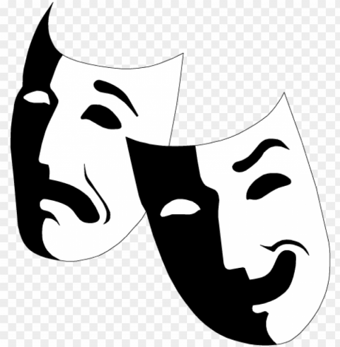broadway clipart drama faces - drama logo PNG with Clear Isolation on Transparent Background