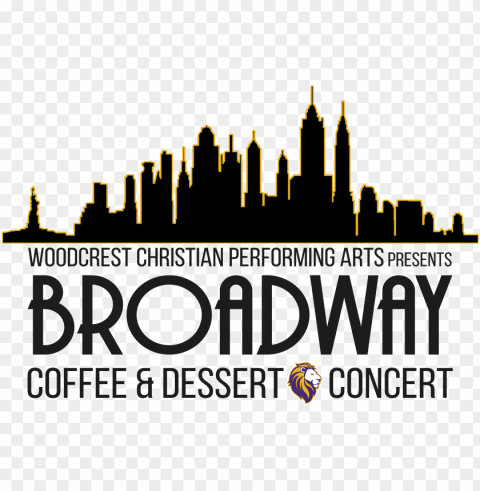 broadway coffee & dessert concert - skyline PNG image with no background