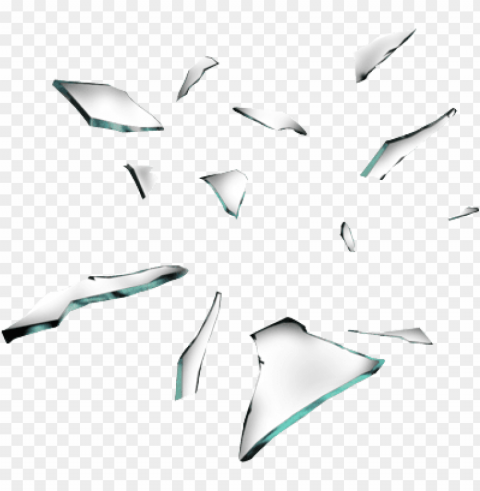 broken glass chunks PNG for web design