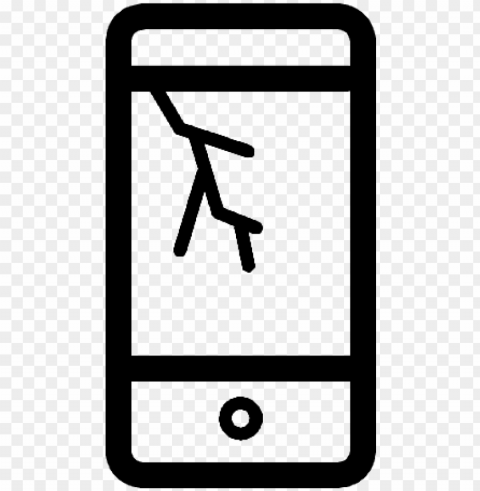 broken phone icon - icon Transparent Cutout PNG Isolated Element