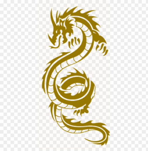 bronze dragon - gold chinese dragon symbol PNG image with no background