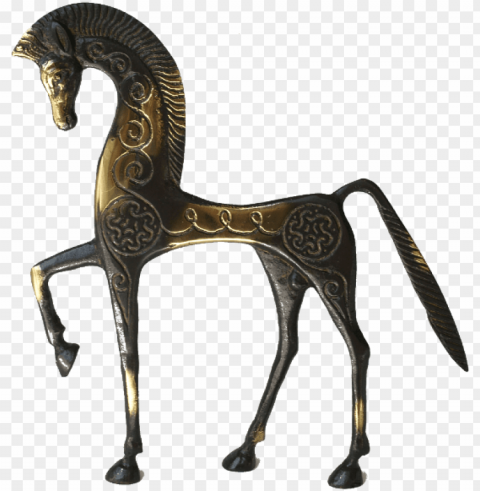 bronze horse statue - ancient greek art horse Isolated Item on HighResolution Transparent PNG