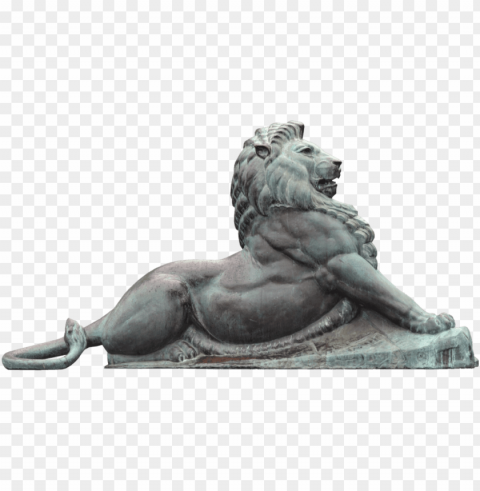 bronze lion side view Isolated Graphic on HighResolution Transparent PNG