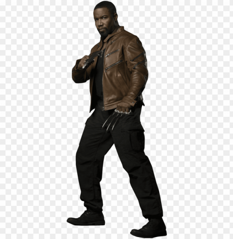 bronze tiger leather jacket - michael jai white Clear background PNG clip arts