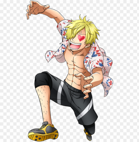 brook luffy and franky image - sanji one piece legs Transparent Background Isolated PNG Illustration