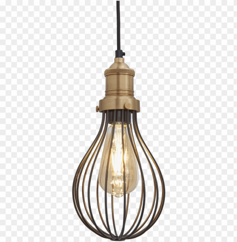 brooklyn balloon pendant light - copper cage pendant lights Isolated Element in Transparent PNG