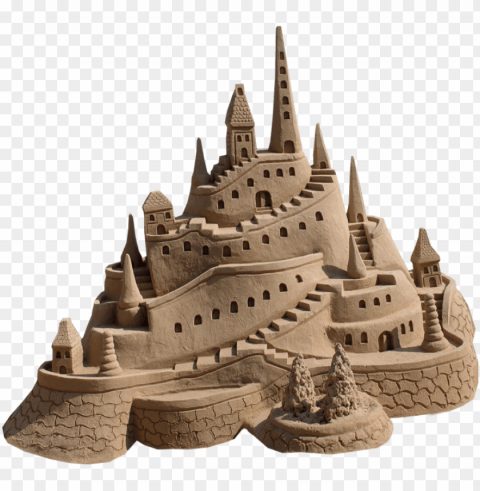 brown tan sandcastle sand beach polyvore moodboard - transparent sand castle PNG picture