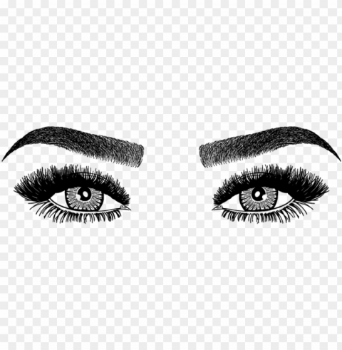 brows and lashes graphic - eyes and eyebrows drawings PNG with no background for free
