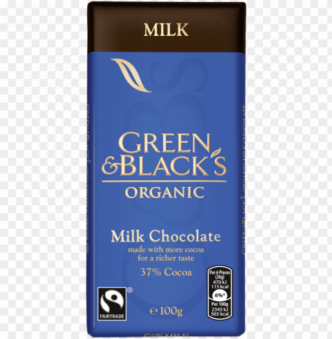 &b's milk 100g bar - green & black's organic - milk chocolate 100 PNG for business use