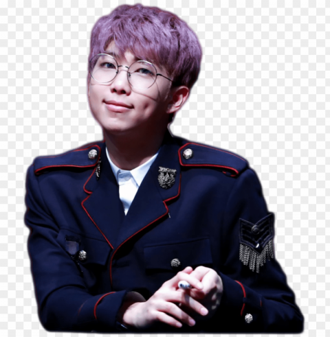 bts rap monster namjoon monopoly wallpapers baby - namjoon purpke hair Transparent PNG Isolated Object with Detail