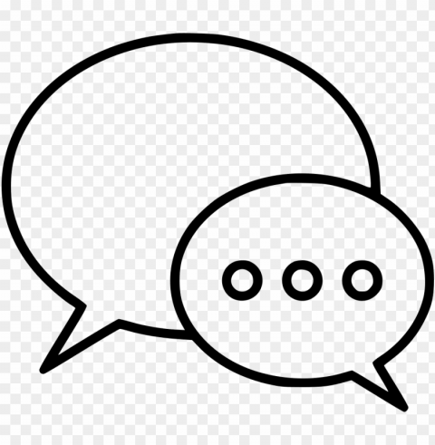 bubble chat conversation dialog discussion message - conversation drawing Clean Background Isolated PNG Icon