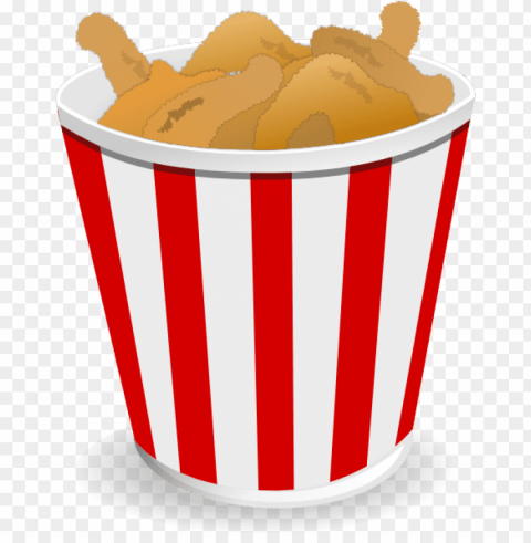 bucket of chicken ClearCut Background Isolated PNG Art