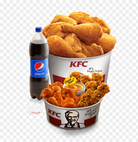 bucket of chicken PNG for digital design