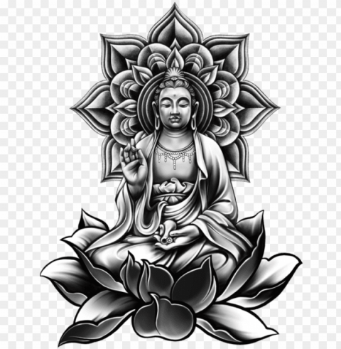 buddha yoga buddha illustration tattoo - illustratio PNG images for merchandise