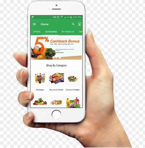 build your unique grocery delivery mobile app - mobile phone PNG images with transparent elements pack