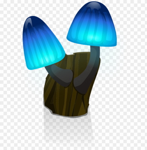 bulb clipart glowing blue - glowing mushrooms transparent background PNG Image Isolated with High Clarity