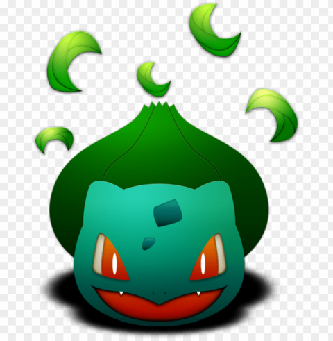 bulbasaur logo - bulbasaur's head PNG for mobile apps