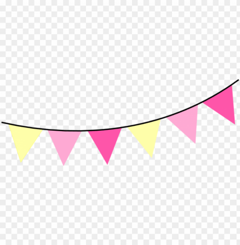 bunting banner clipart - pink lemonade clip art Isolated PNG Object with Clear Background